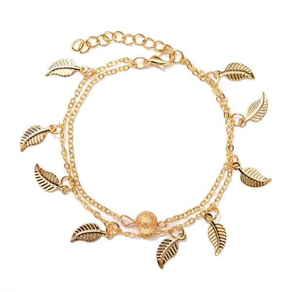 About Double Fringed Ethnic Style Anklet