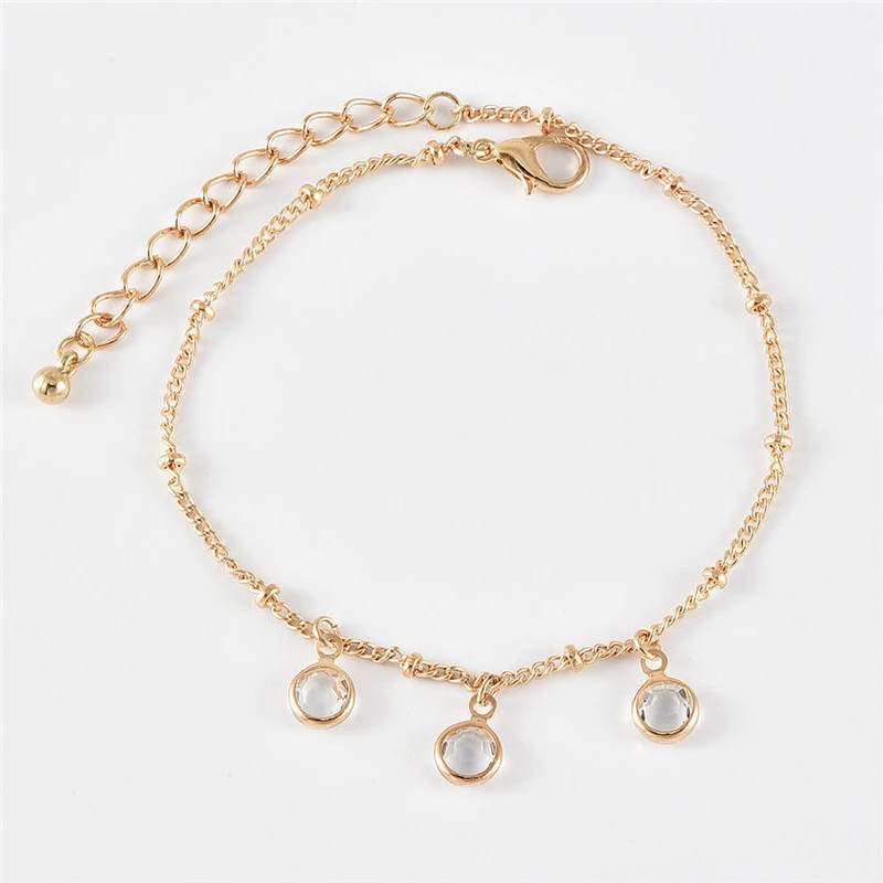 Women's Multi-layer Metal Chain Drill Anklet Combination Popular