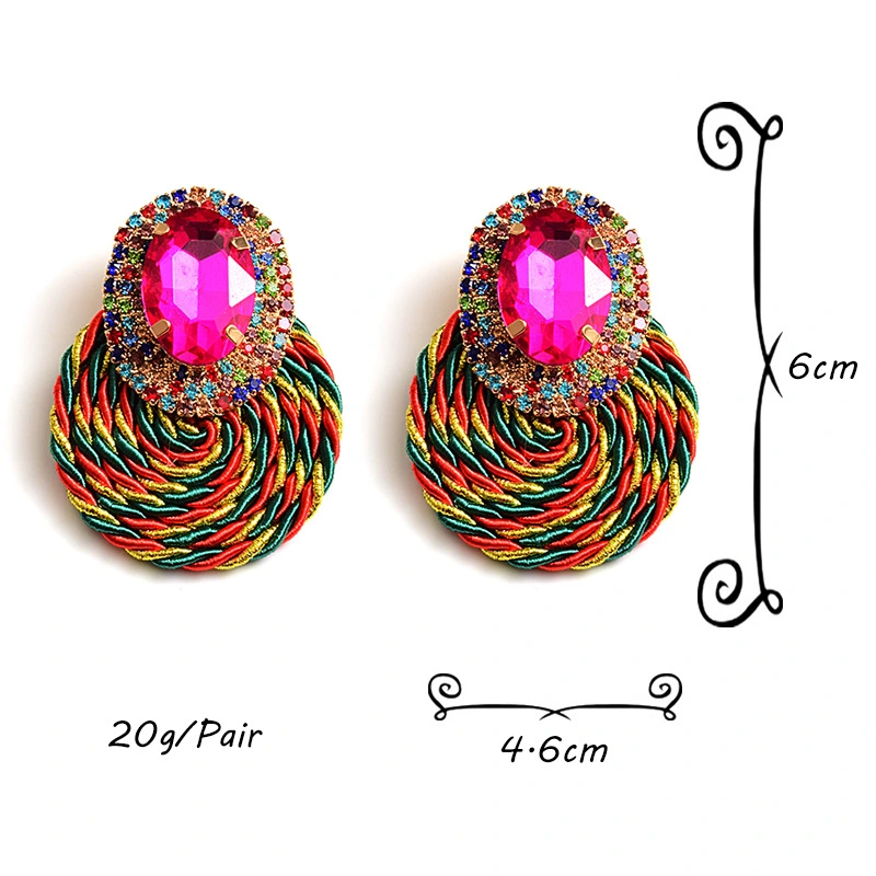  Earrings New Color Crystal Diamond Jewelry 