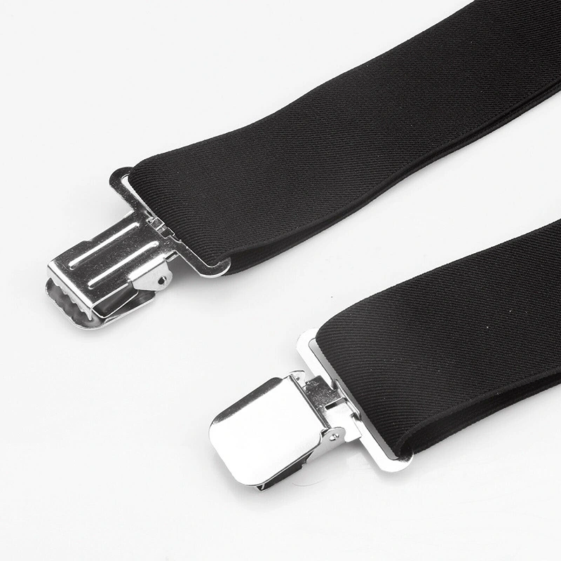 Wide Strap Suspenders Black 50mm Wide And High Elastic Elastic High Quality Suspenders