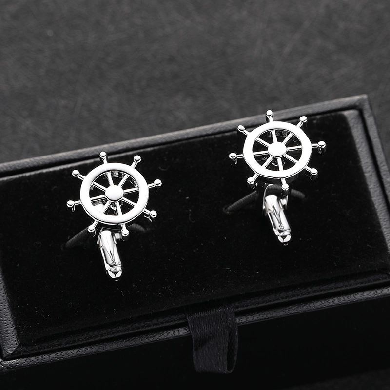 Luxury Wedding Diamond-Set Zircon French Cufflinks