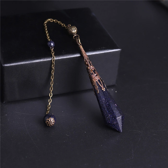 Blue Sandstone Starry Sky Six-Pointed Star Necklace For Men And Women