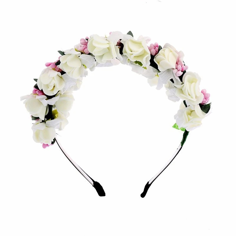 Double Strawberry Flower Crown Wreath Headdress