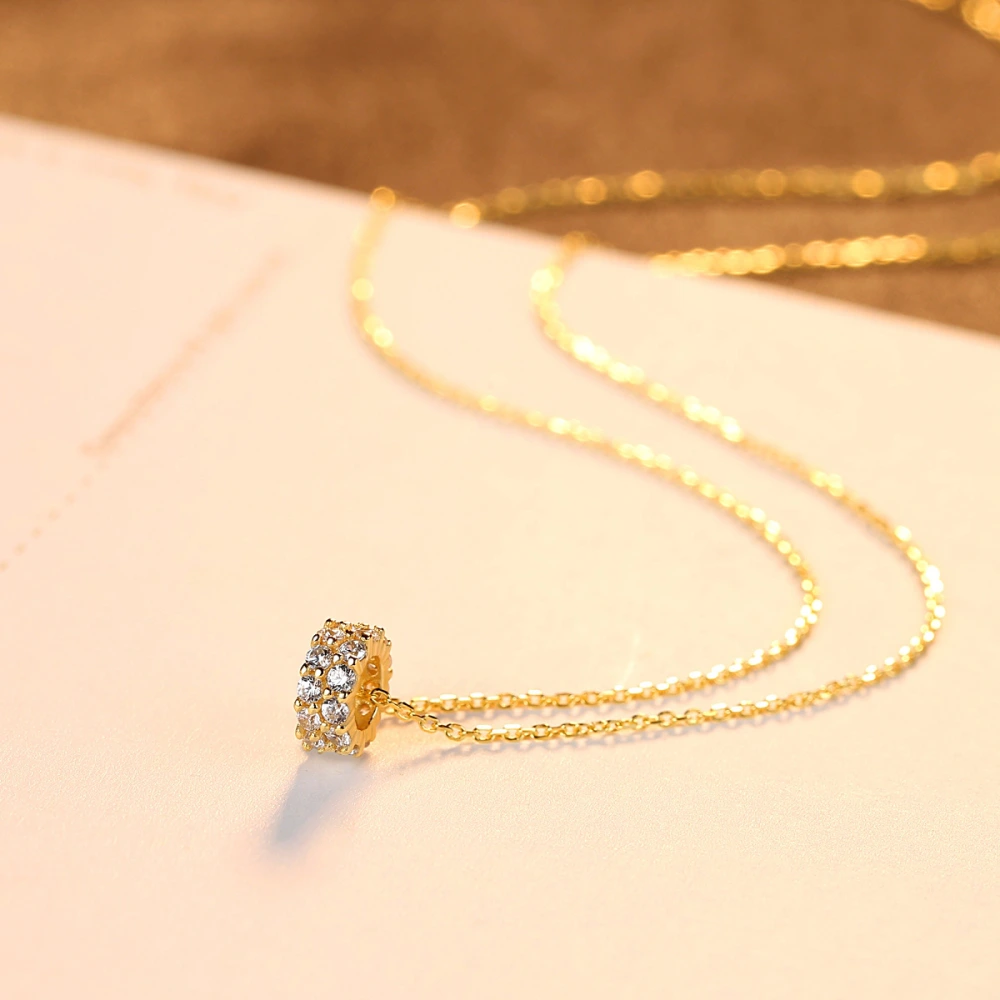 Pendant 18K Real Gold Plated Clavicle Chain