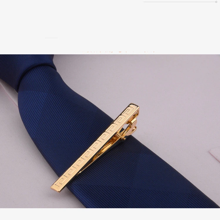 Metal Gold Tie Clip Business Dress Bridegroom Wedding Collar Clip