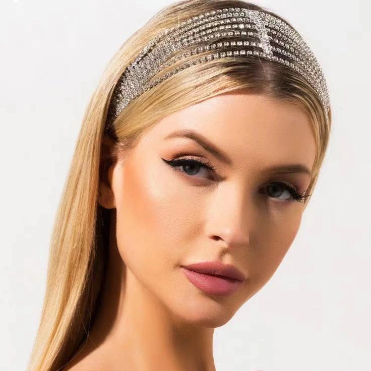 Multi-layer Strip Alloy Diamond-encrusted Face Wash And Hair Net