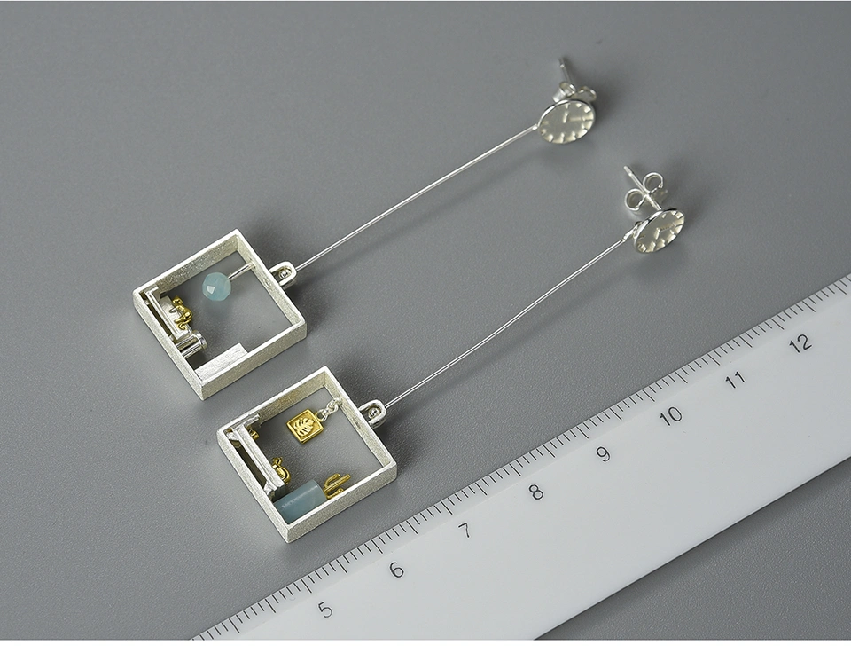 Tianhe Stone Sterling Silver S925 Women's Earrings