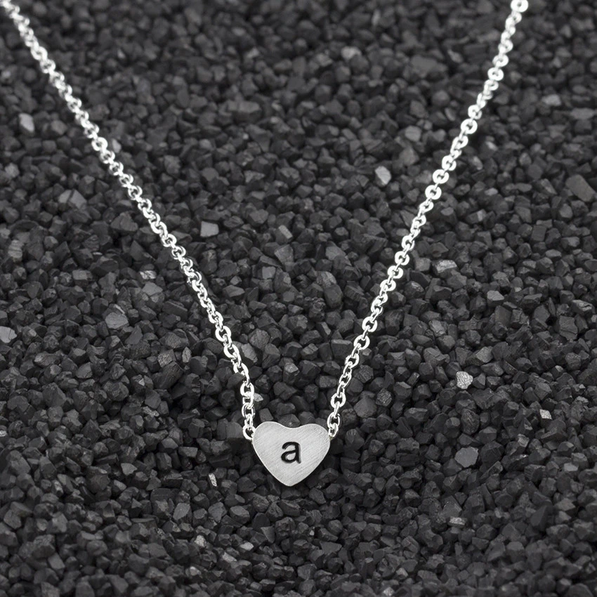 Stainless Steel 26 Letters Pendant Necklace Women