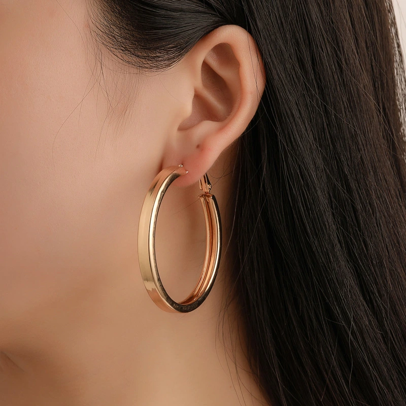 Ashion Big Hoop Earrings For Women Gold Silver Colour