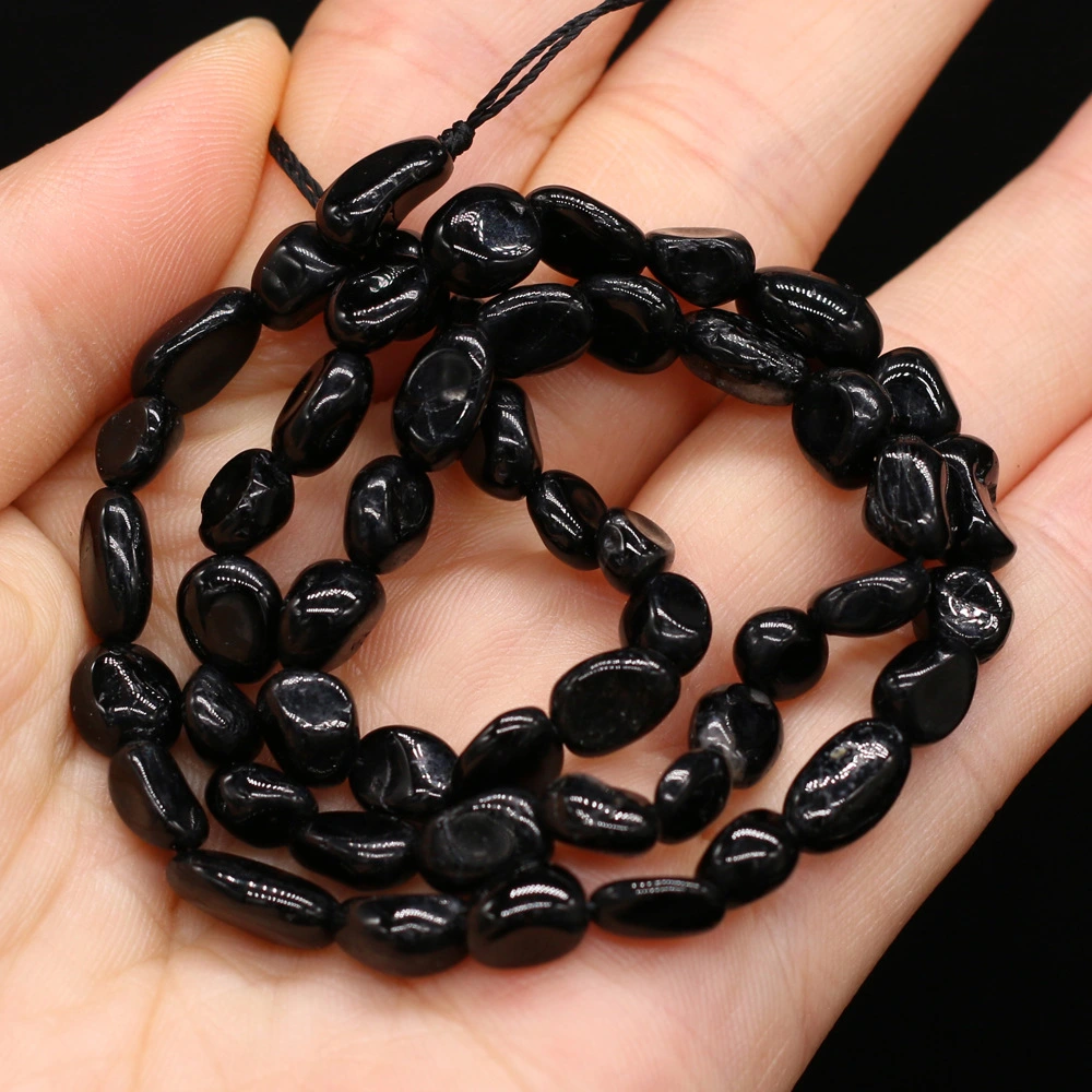 Natural Semi-precious Stones And Obsidian Irregular Egg-shaped Bracelet Necklace