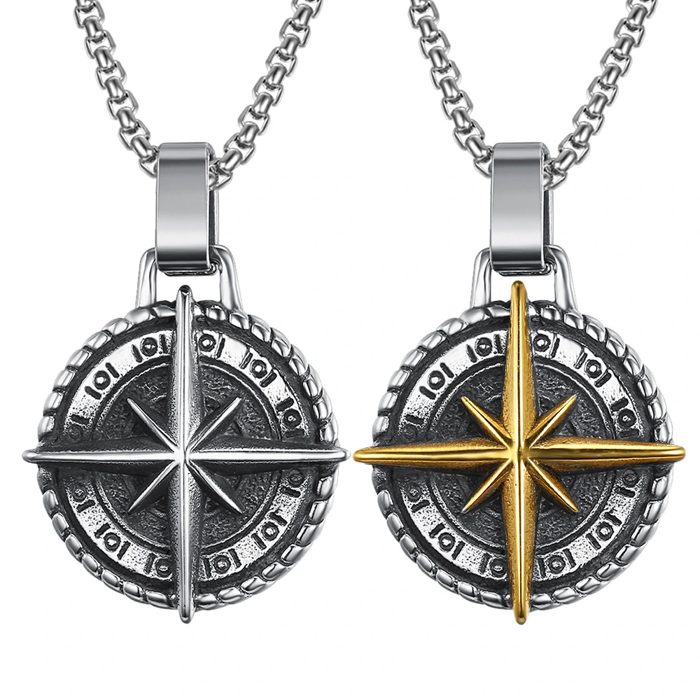 European And American Vintage Stainless Steel Cross Necklace Jewelry