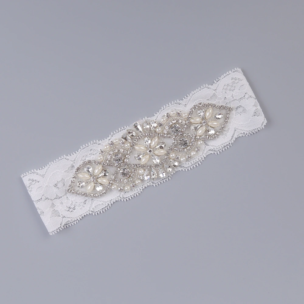 Rhinestone Lace Bridal Garter