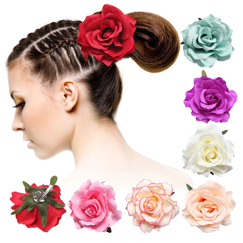 Simulation Of Wealth, Roses, Hairpin, Party, Cloth Art Headdress