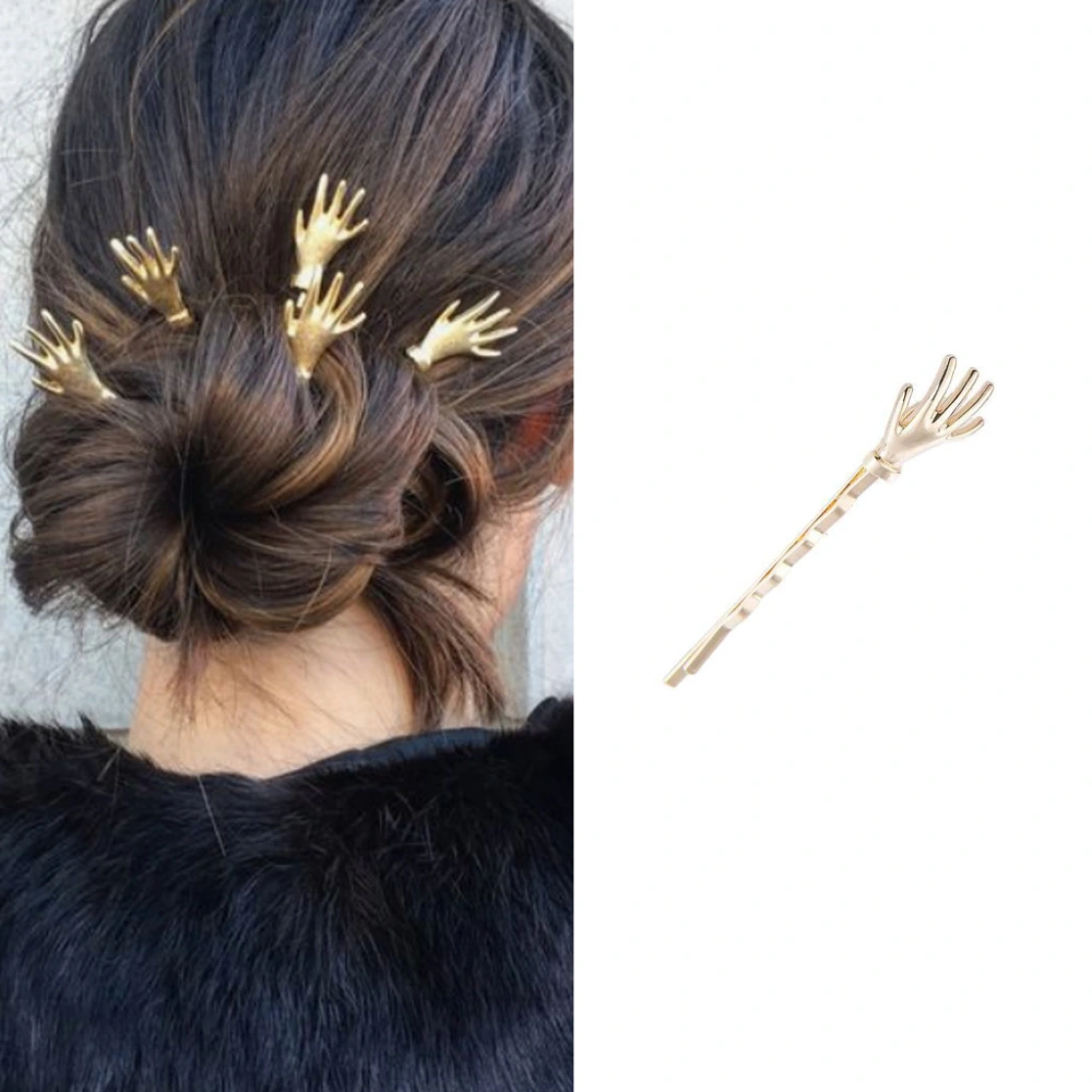 New Arrival Metal Skull Hand Hair Clips For Women Fashion