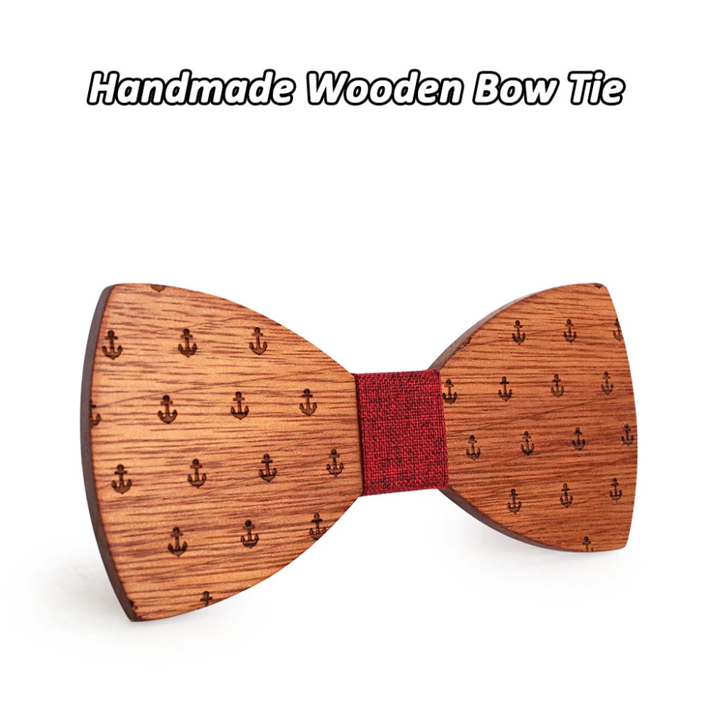 Log Anchor Wood Bow Tie