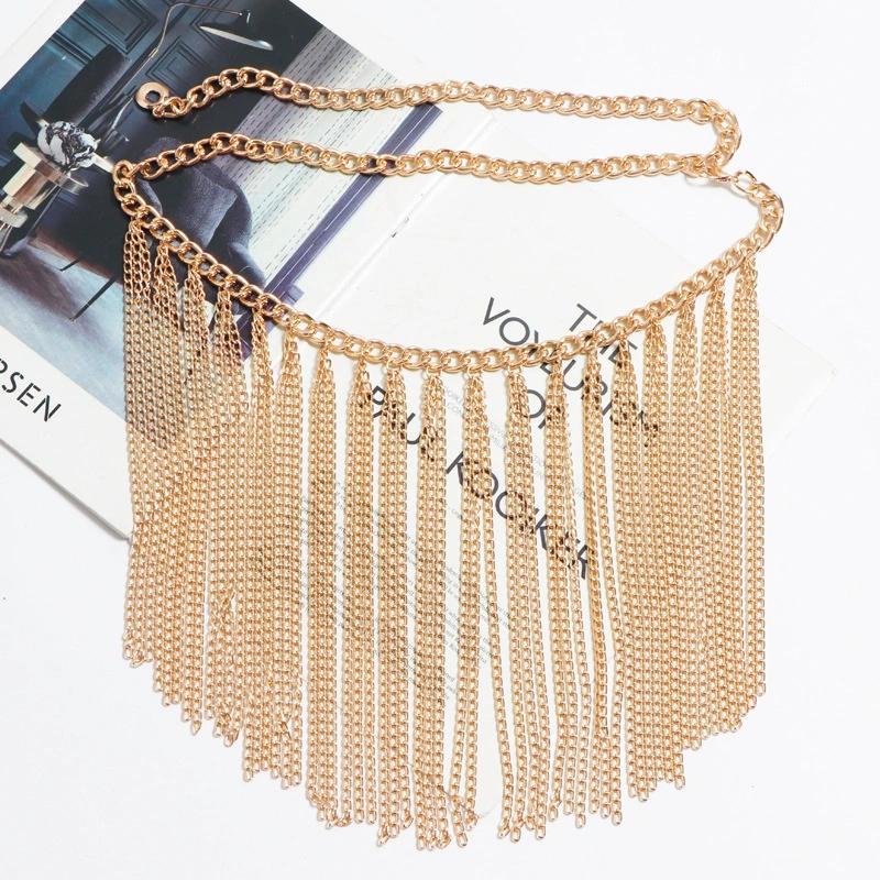 Fringed Waist Chain Belly Dance Fairy Dance Matching Shirt Skirt