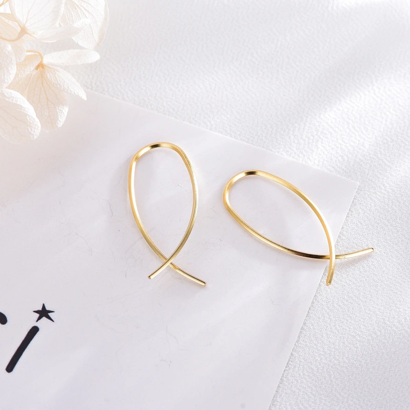 Round Face Is Thin, Cross Long Tassel Earrings Earrings