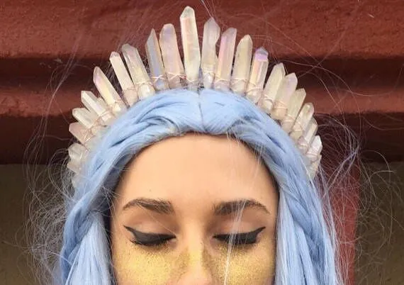 Wish Headdress Punk Style Natural Stone Hand-wound Crystal