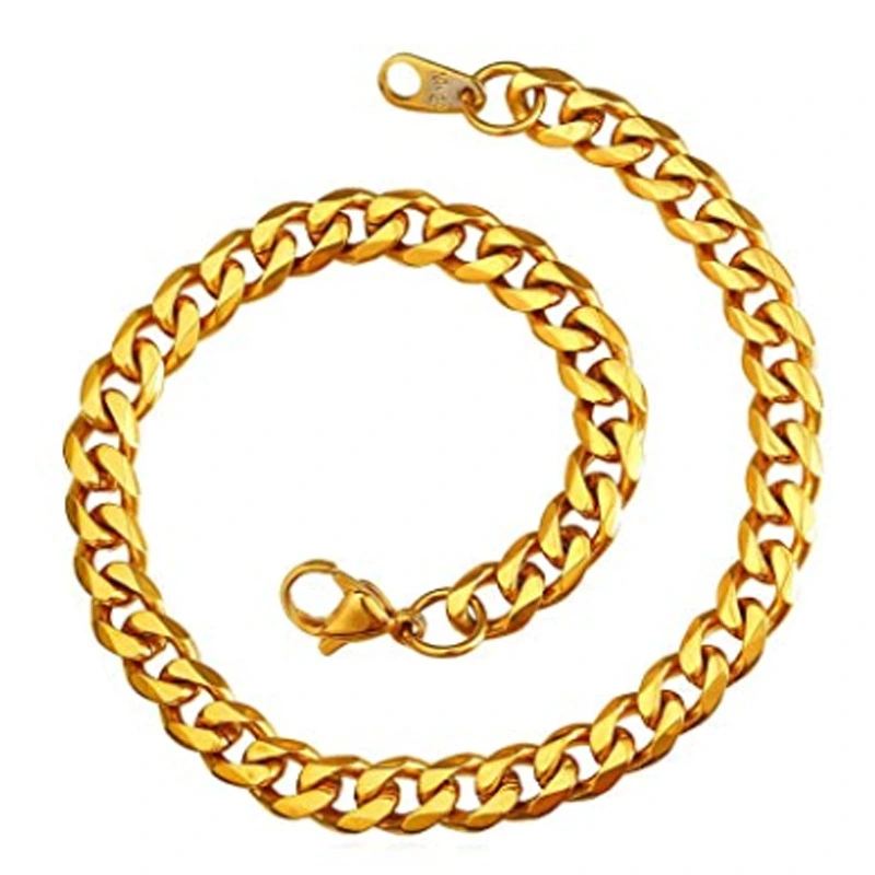 Six-sided Polished Men's Miami Cuban Chain Necklace