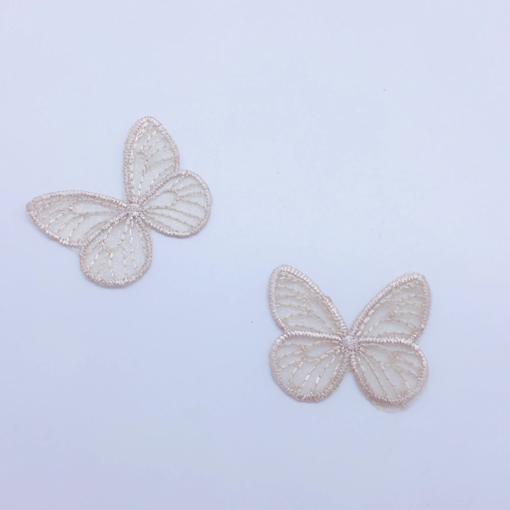 Embroidery Butterfly Piece Hair Accessories Headwear Material Clothing Decoration Accessories