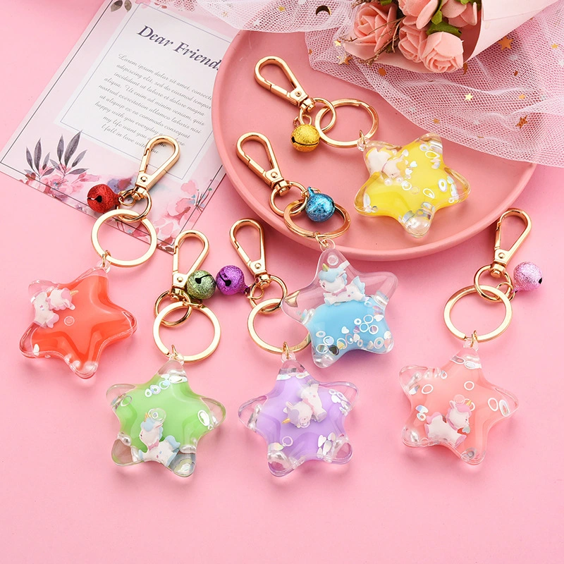 New Trendy Acrylic Five-pointed Star Keychain Boutique