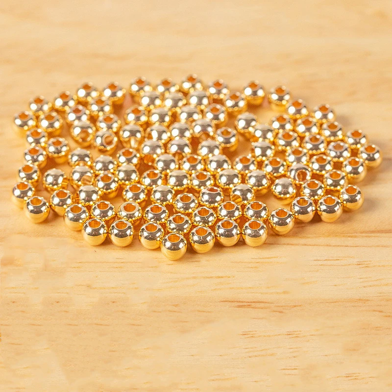 18k Real Gold Plated Copper Beads Loose