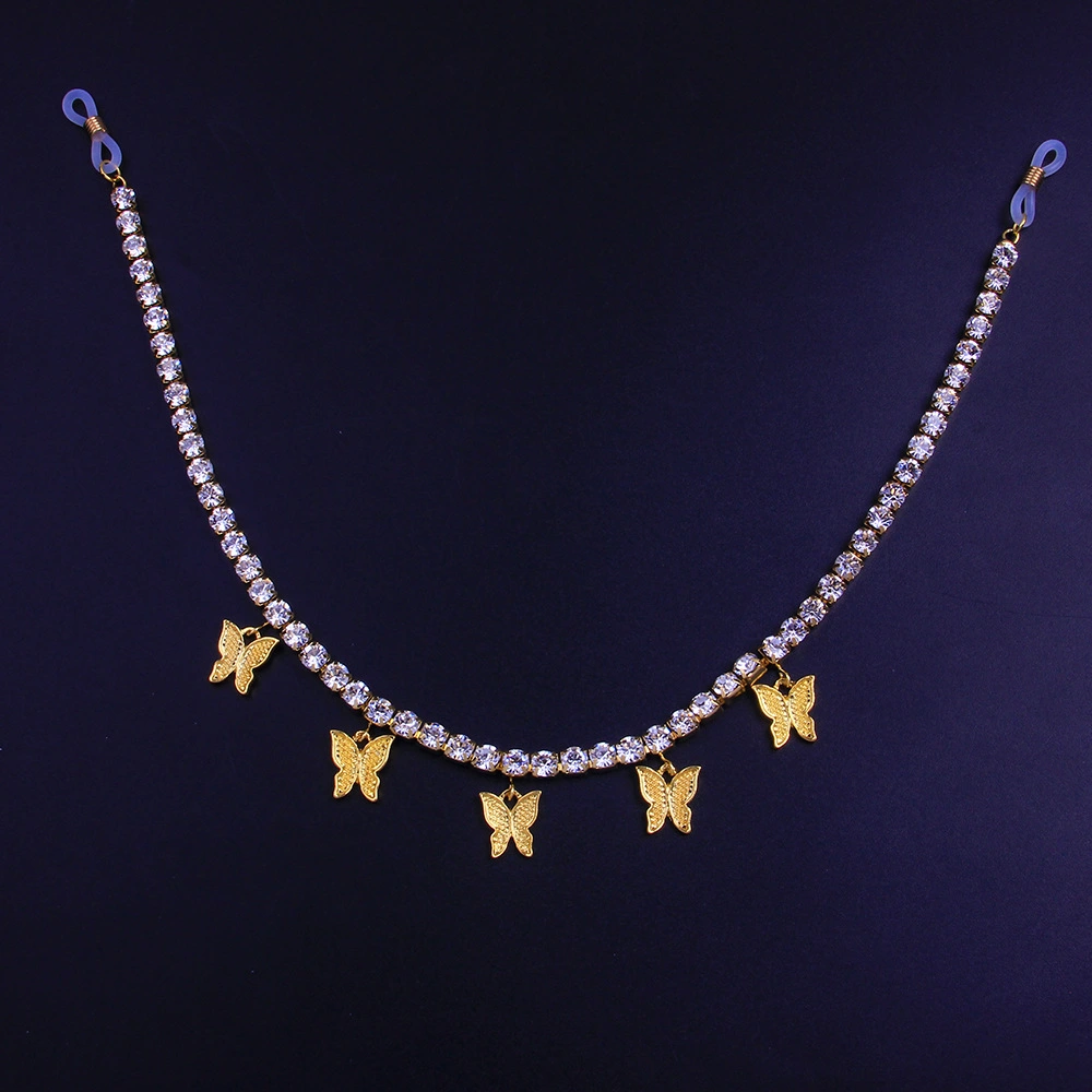 Double Red Rhinestone Nipple Body Chain