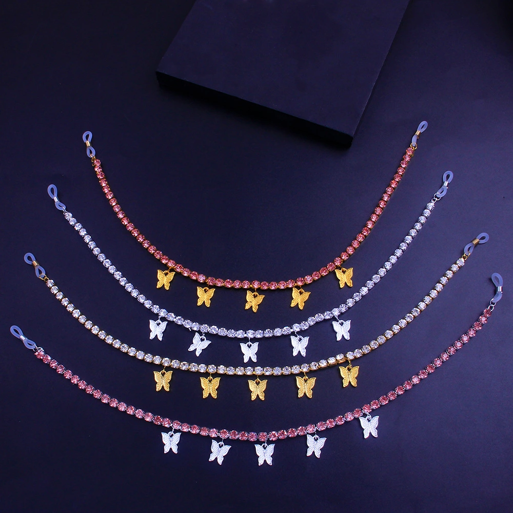 Double Red Rhinestone Nipple Body Chain