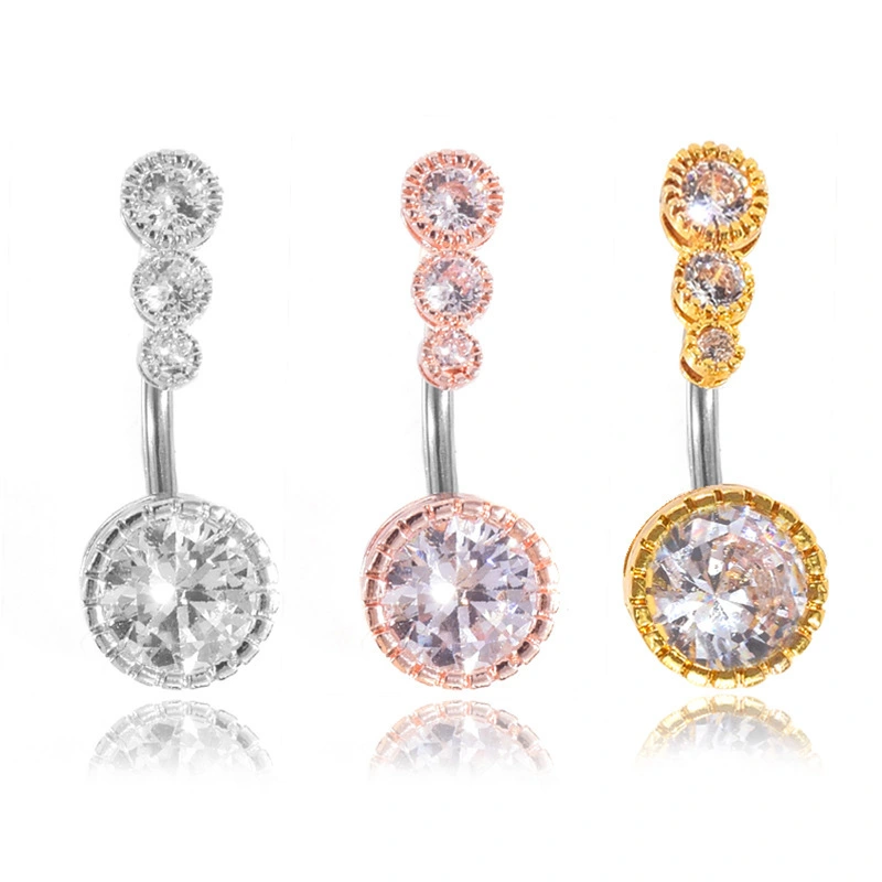 European And American New Sexy Zircon Belly Button Ring