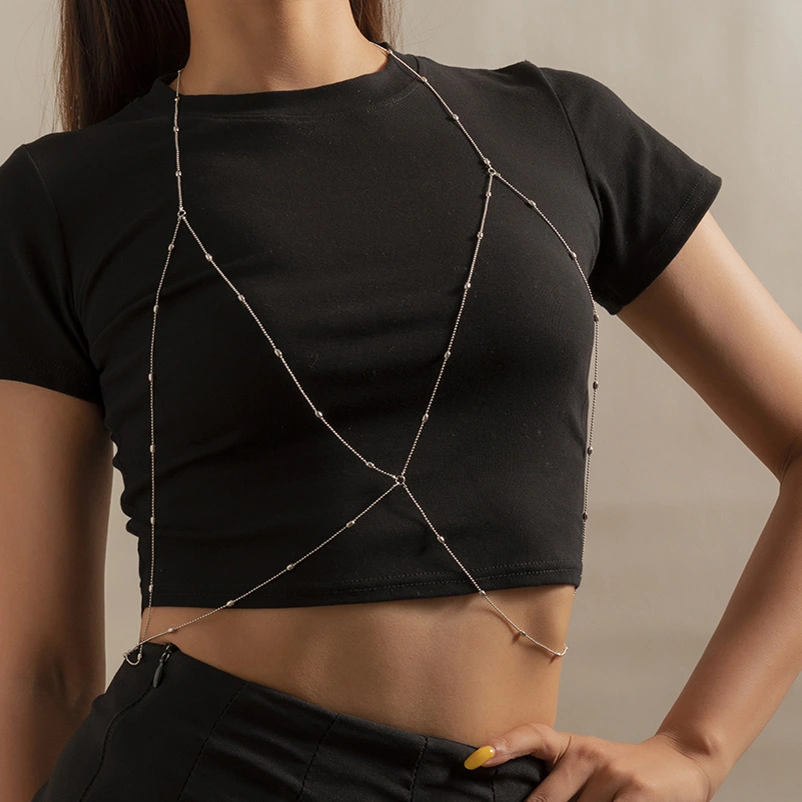 Sexy Trend Geometric Copper Bead Thin Chain