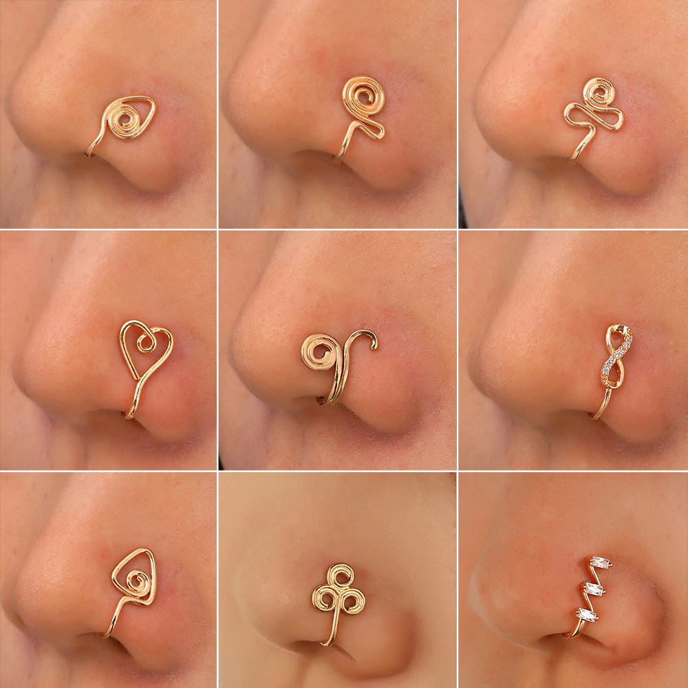 Zircon U-shaped Nose Clip African Personality Free Perforation