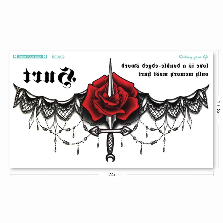 Bow Thigh Tattoo Sticker
