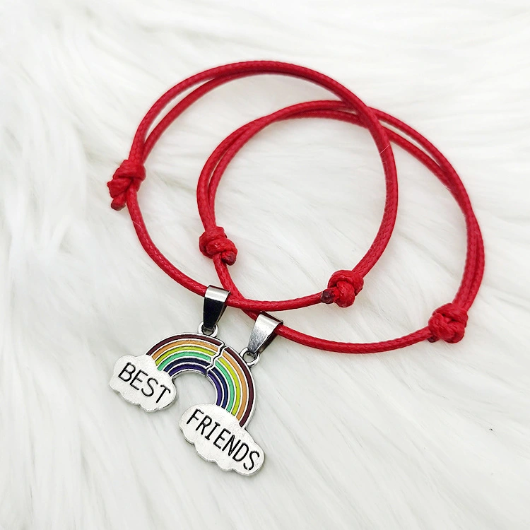 Korean Style Simple Cute Rainbow Bracelet Male Couple