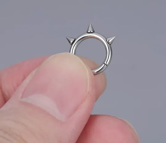 Stainless steel zircon nose ring