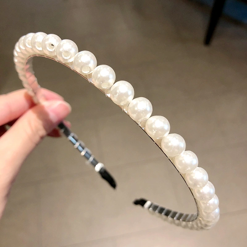 Pure Handmade Fish String Pearl Hairband Headband Girl's Hairpin