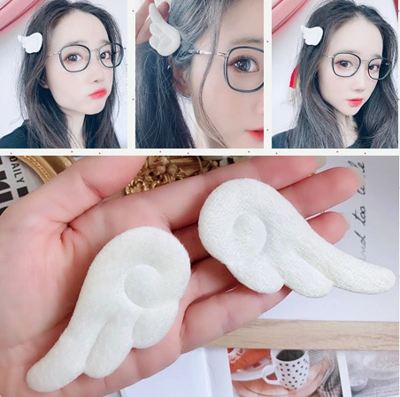 Plush angel wings hairpin headdress