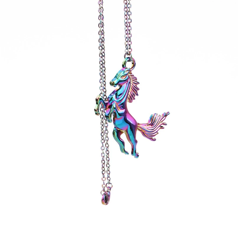 Galloping Horse Pendant Necklace Sweater Chain