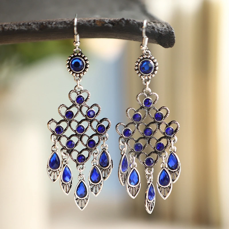 Chinese style multi-layer elegant earrings