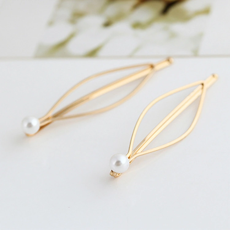 All-match pearl golden hairpin