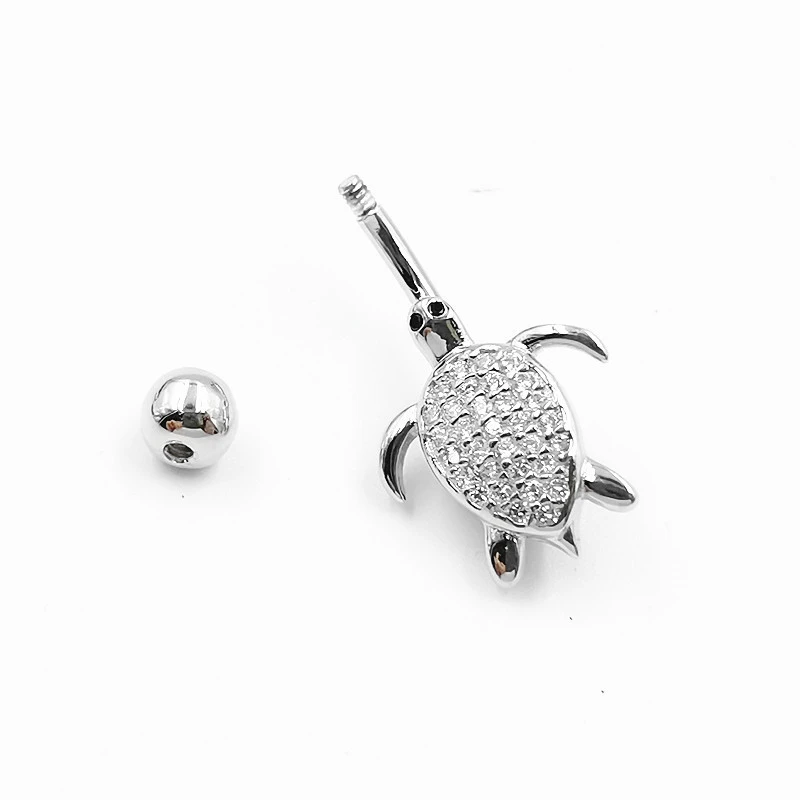 Turtle Diamond Navel Nail