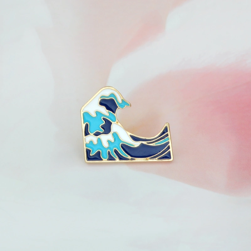 Sea wave alloy cartoon brooch