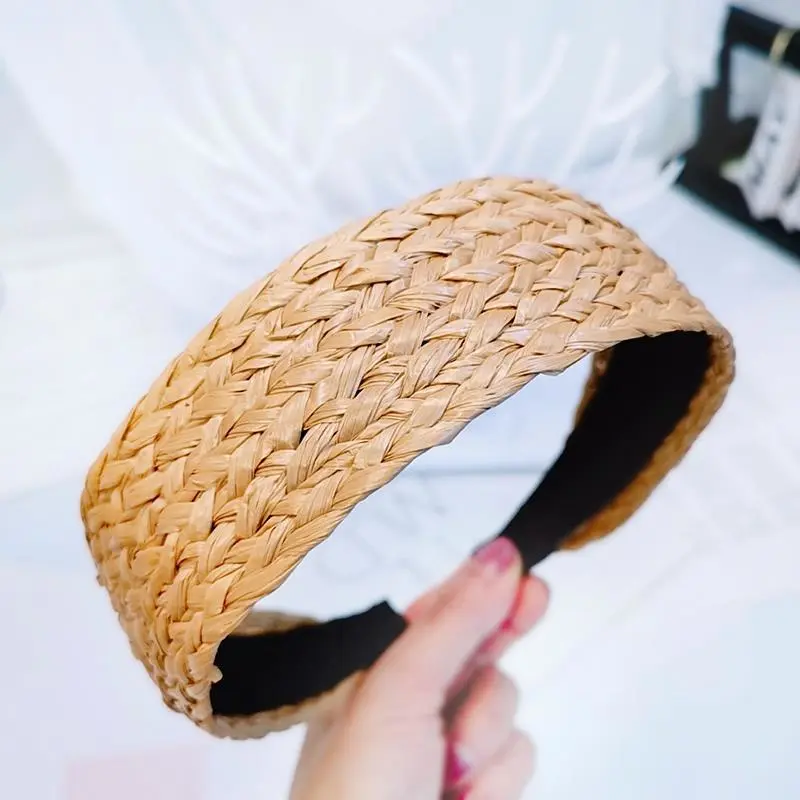 Straw braid headband