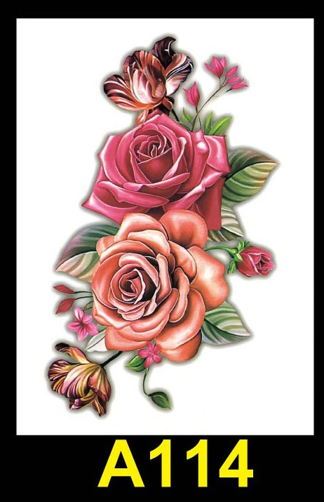 Large flower arm long lasting waterproof tattoo stickers