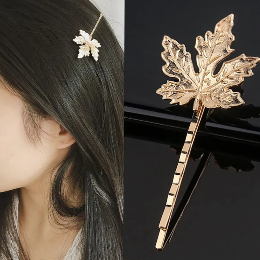 Fashionable simple olive branch leaves hairpin