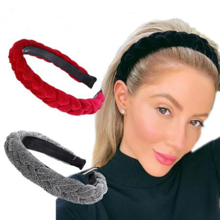 Bright silk cloth wide-brimmed bow headband