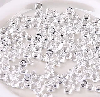 Acrylic transparent pointed diamond