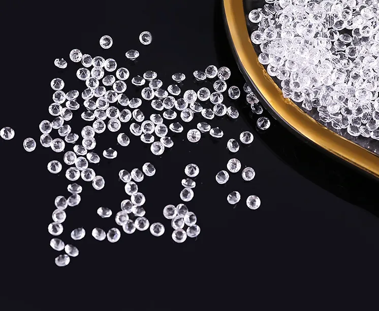 Acrylic transparent pointed diamond