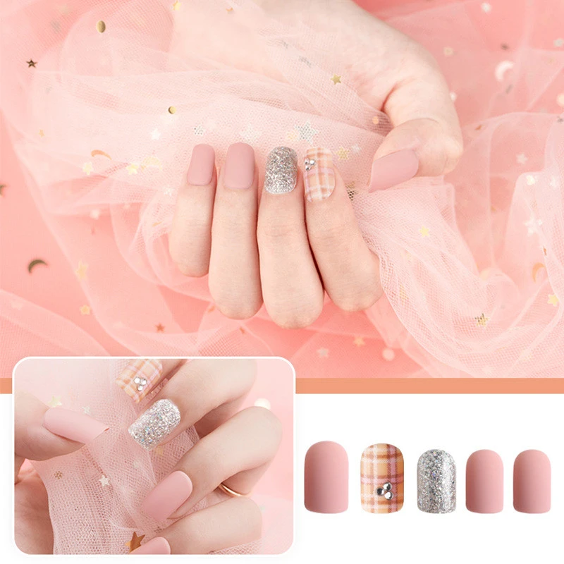 DIY Glitter Boxed Waterproof Fake Nail Patch