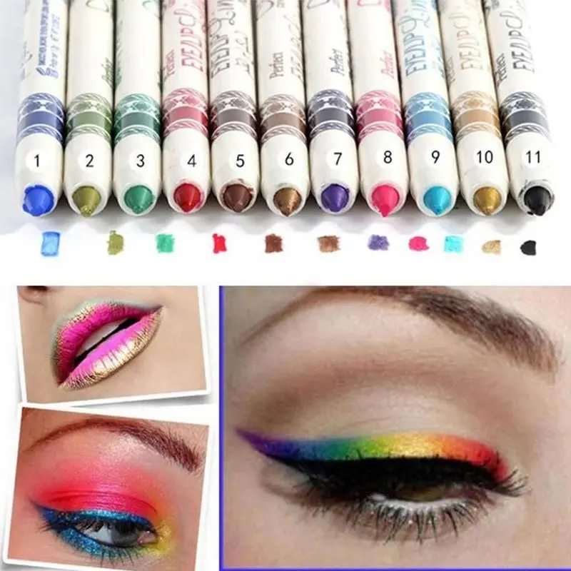  12 Colors Eyeliner Highlighter Eye Shadow Pen