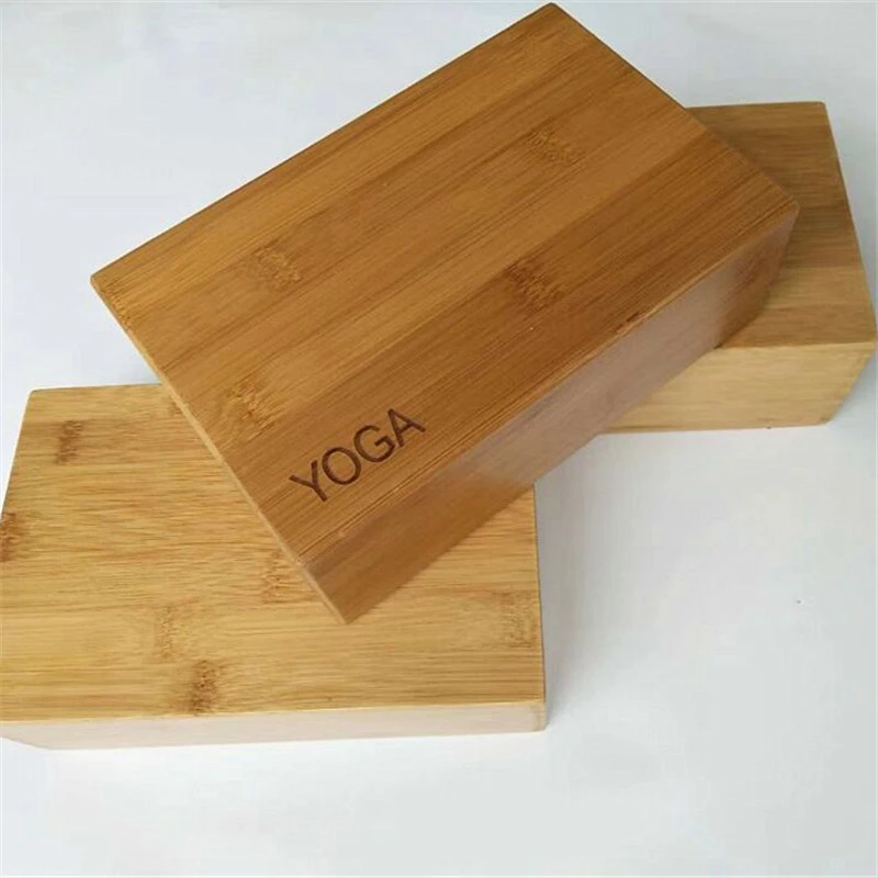 Bamboo and wood yoga brick